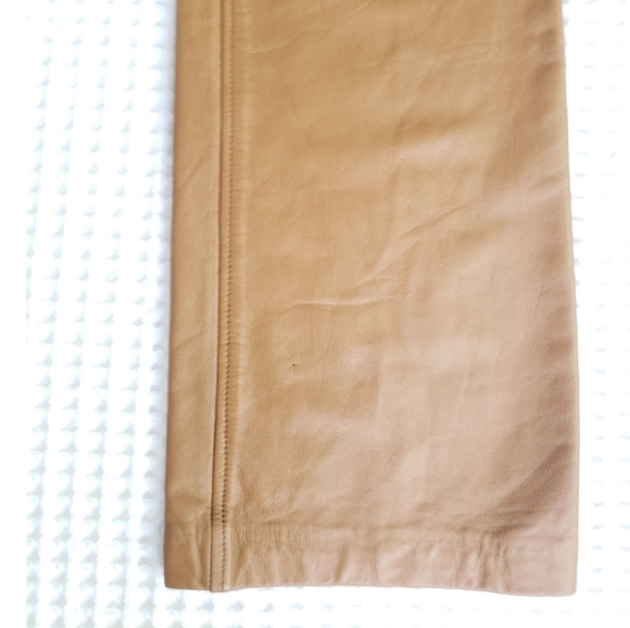 STEVE MADDEN vintage high waisted flare leg leather pants 10 - Picture 7 of 9